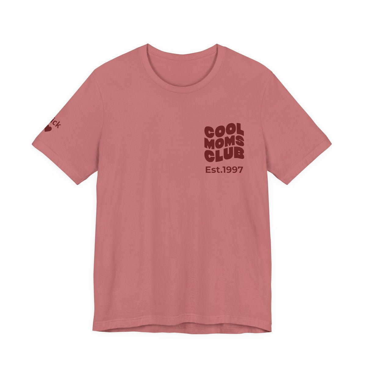 T-Shirt Cool moms club and first names on sleeve