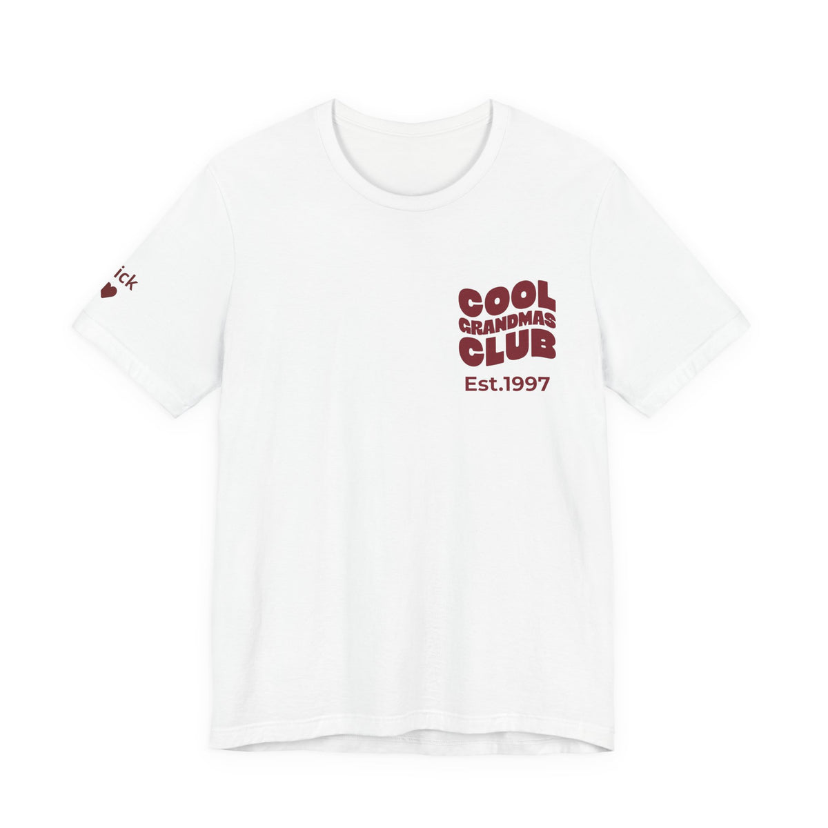 T-Shirt Cool Grandmas Club and Grandchildren's Names on Sleeve
