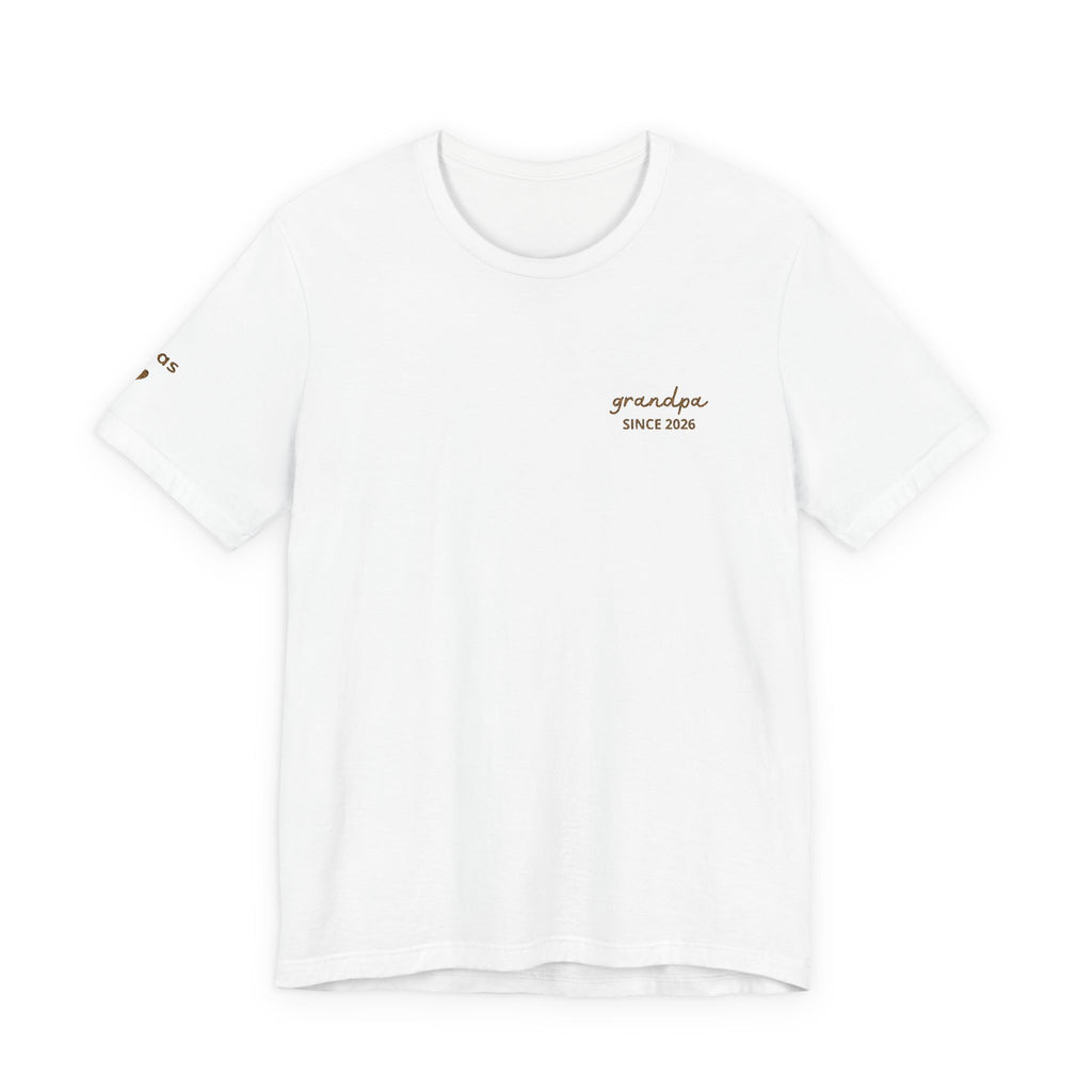 Personalized Grandpa Since T-Shirt Embroidered with Names