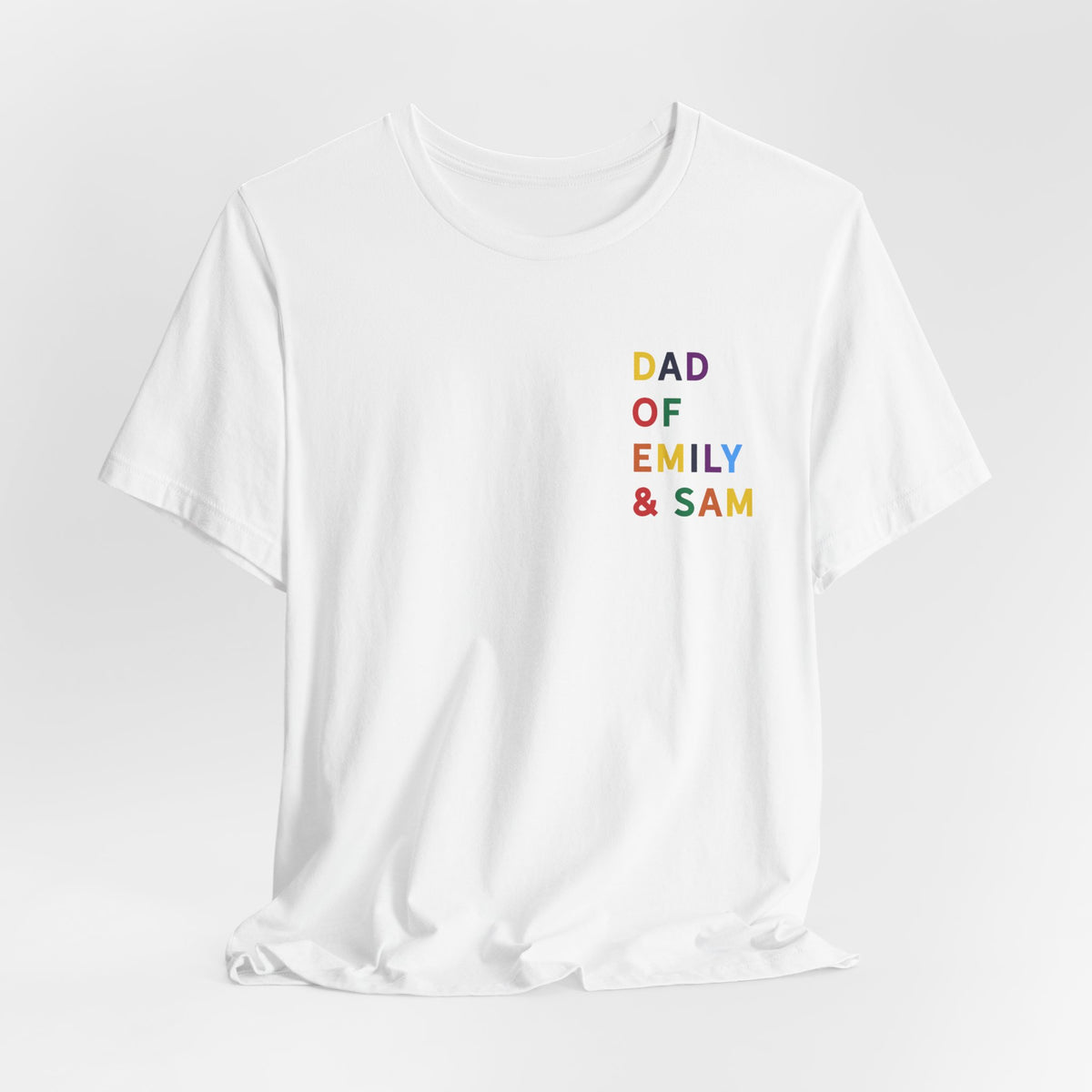 T-Shirt Dad of multicolored name daddy