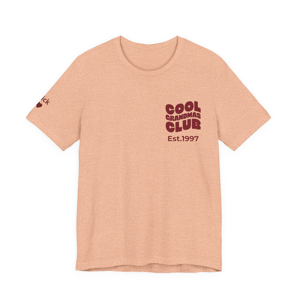 T-Shirt Cool Grandmas Club and Grandchildren's Names on Sleeve
