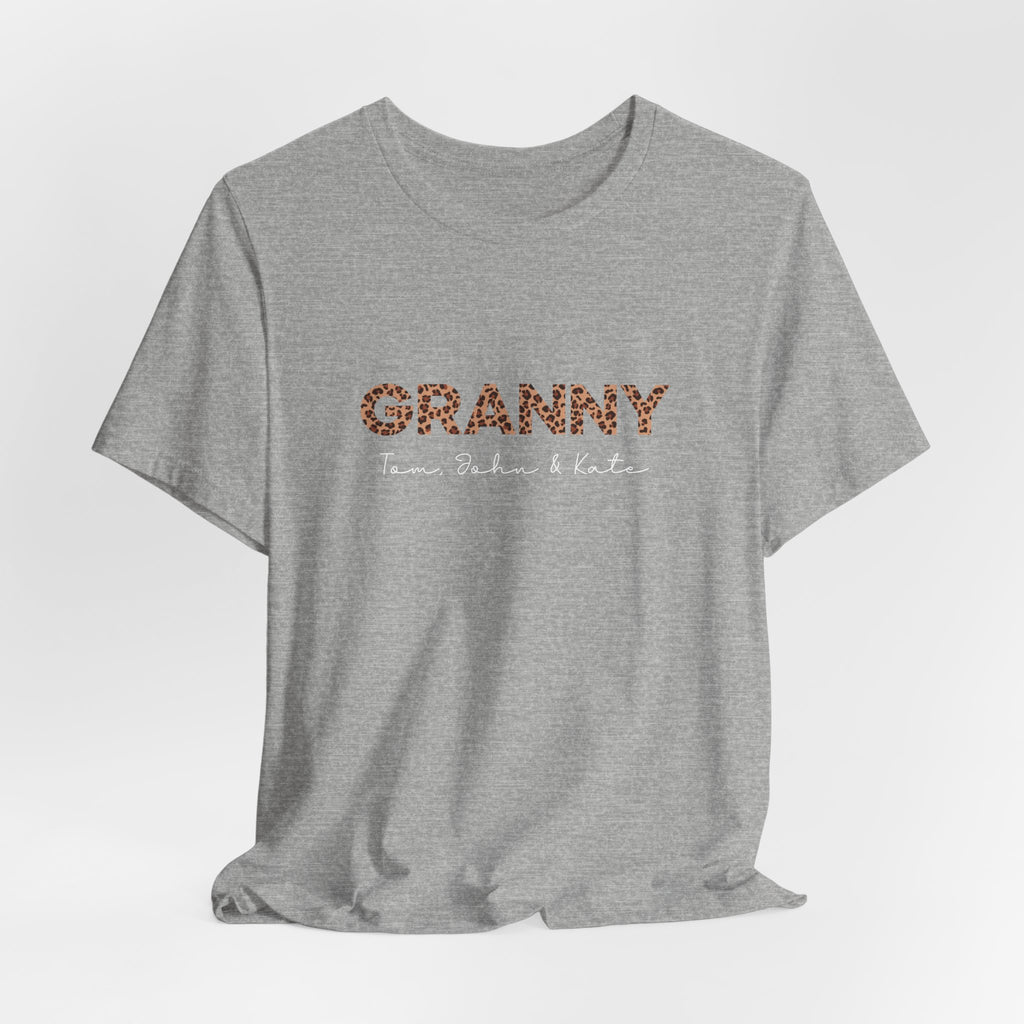 Personalized Leopard Granny T-Shirt