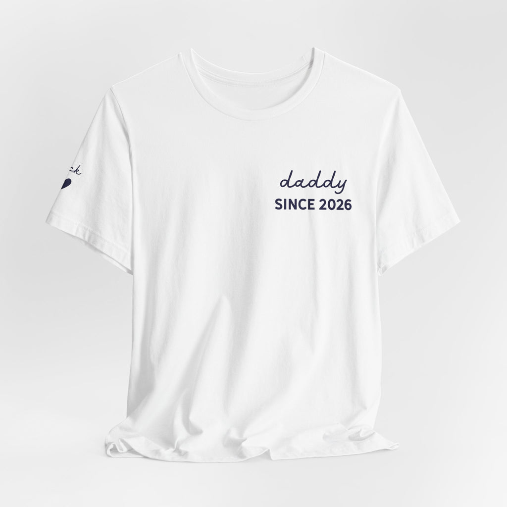 T-Shirt Dad Since Date on Heart and First Names on Sleeve