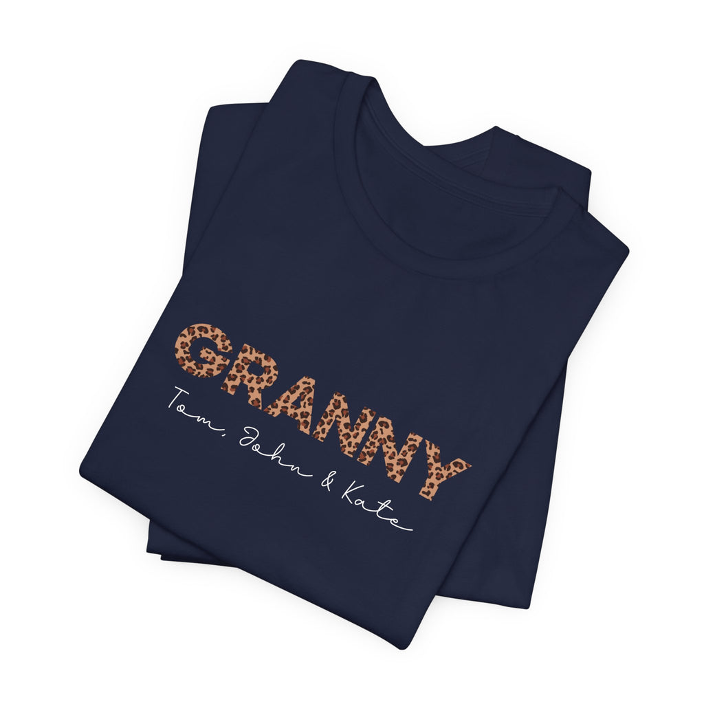 Personalized Leopard Granny T-Shirt