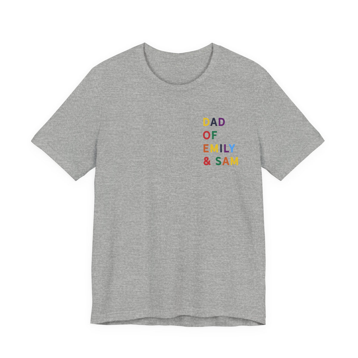 T-Shirt Dad of multicolored name daddy