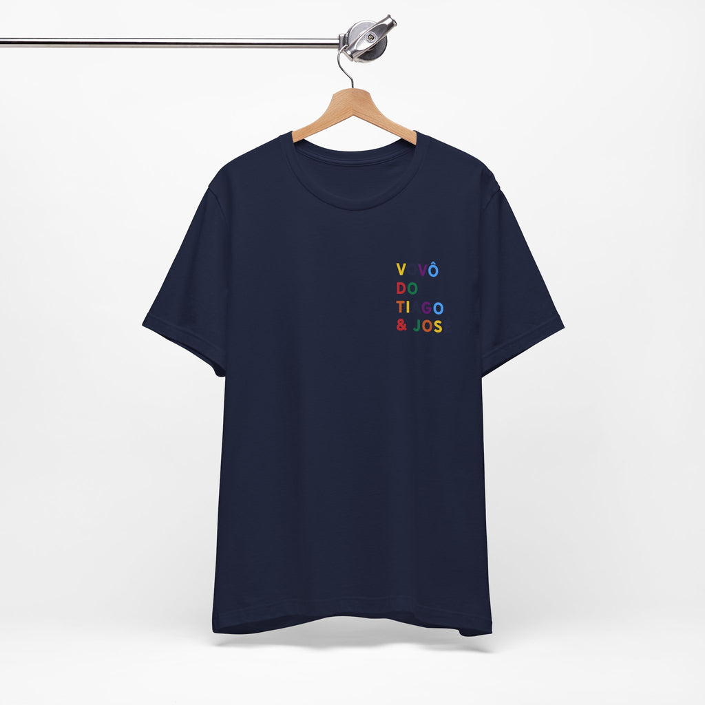 Camiseta Vovô de Nome Multicolorido