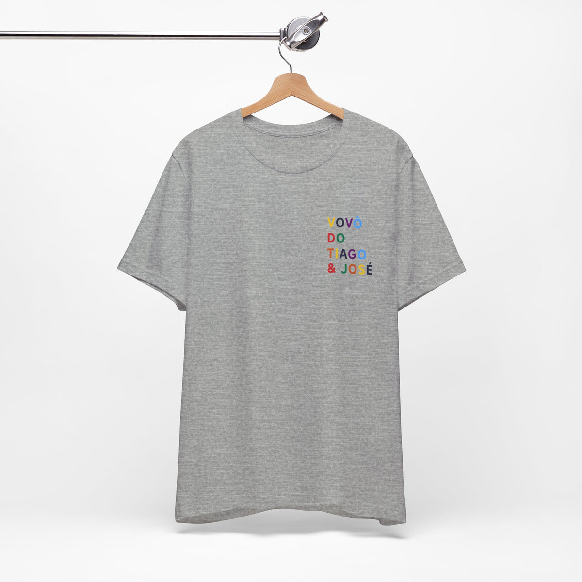 Camiseta Vovô de Nome Multicolorido