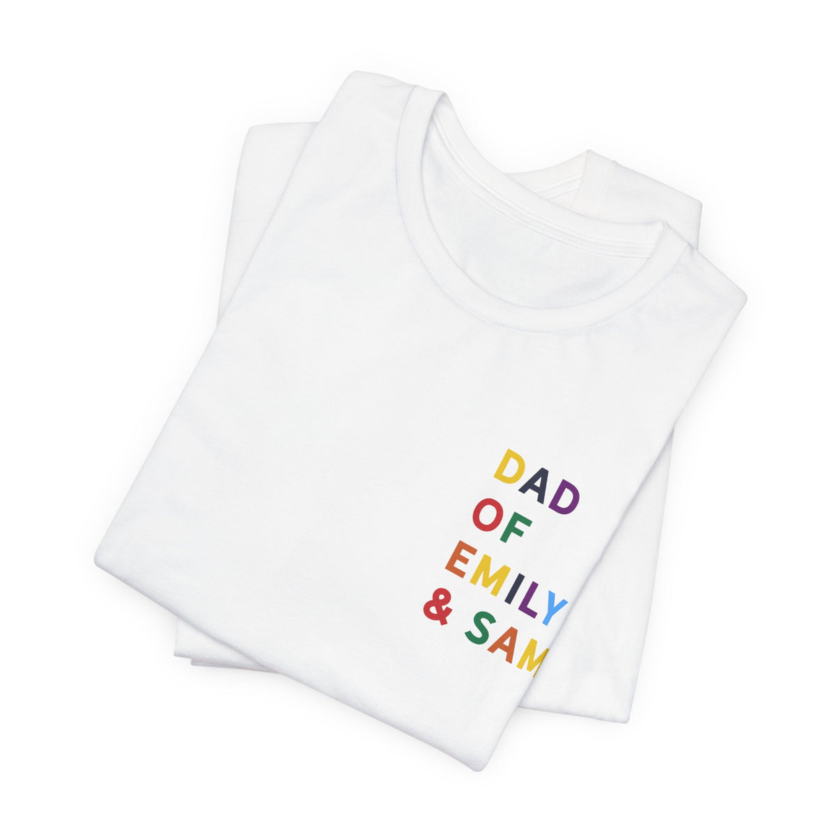 T-Shirt Dad of multicolored name daddy