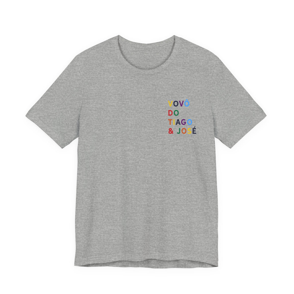 Camiseta Vovô de Nome Multicolorido