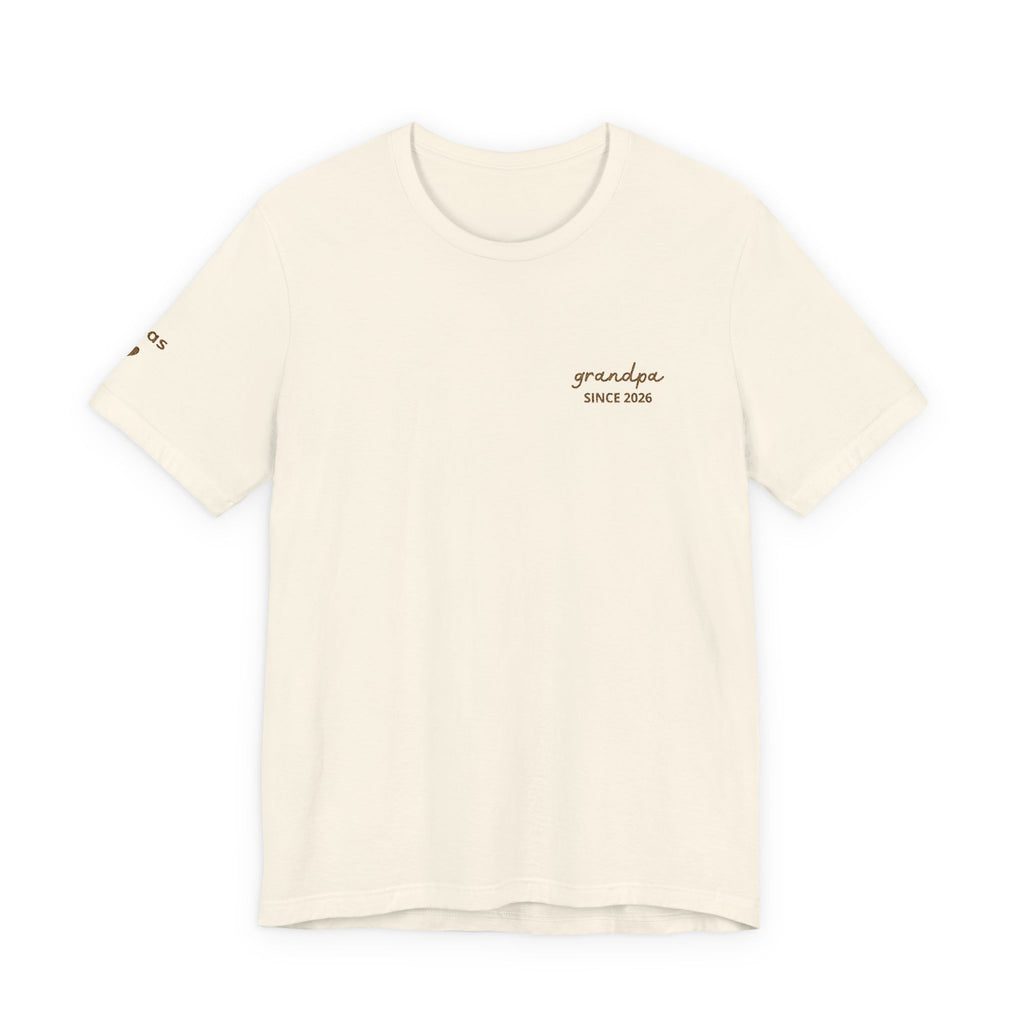 Personalized Grandpa Since T-Shirt Embroidered with Names