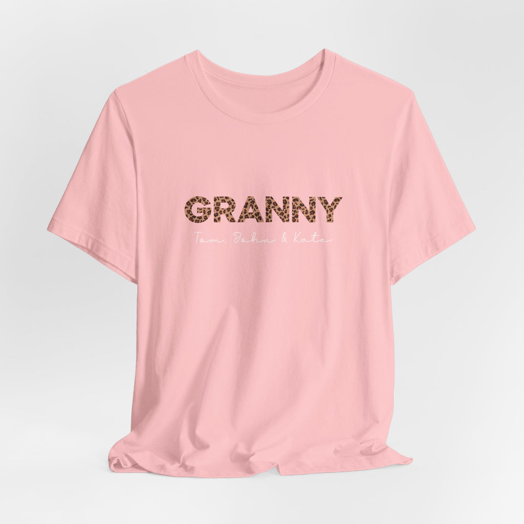 Personalized Leopard Granny T-Shirt