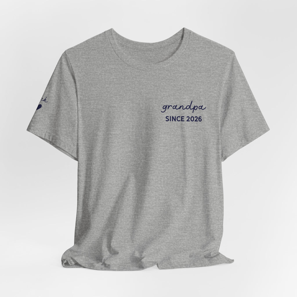 Personalized Grandpa Since T-Shirt Printed with Names