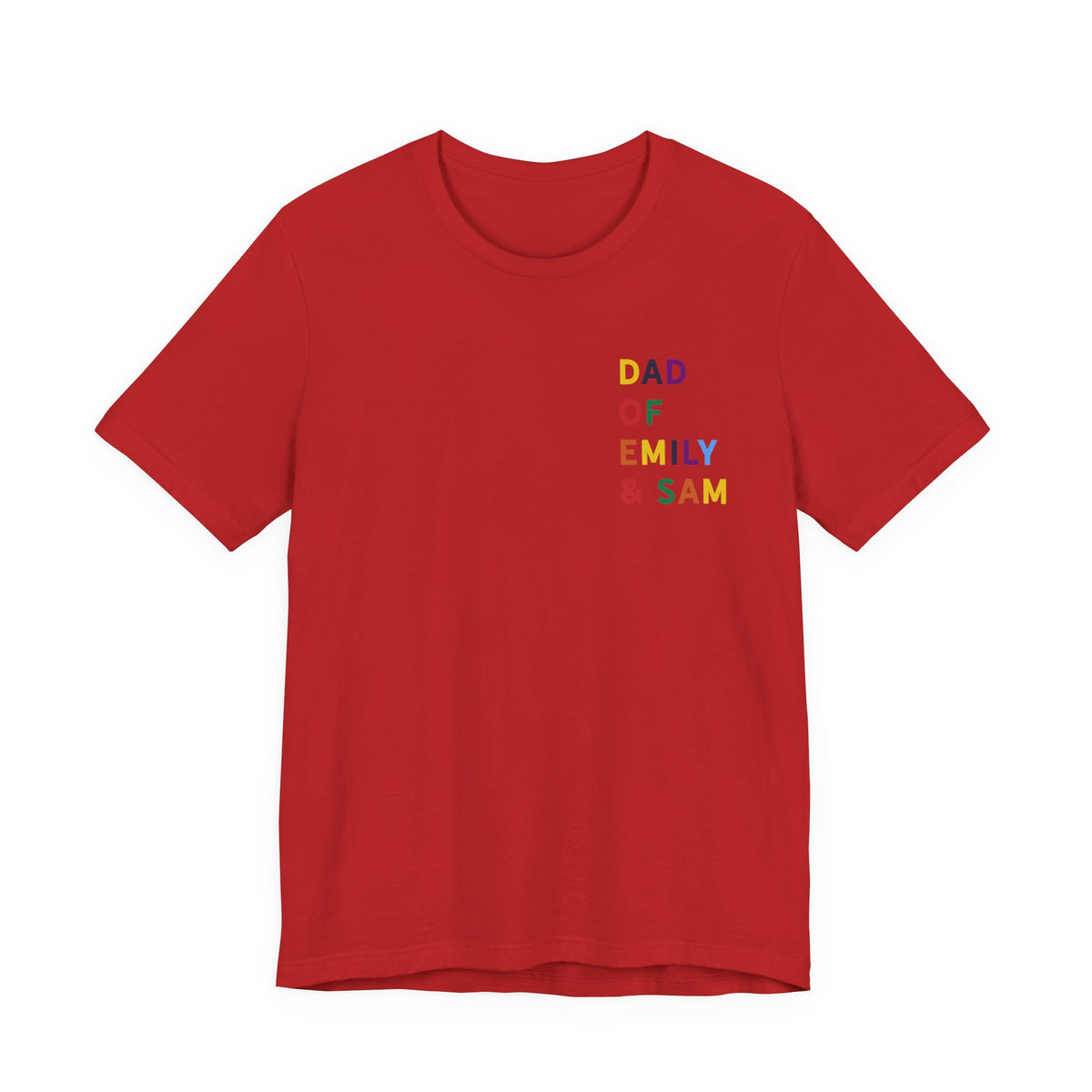 T-Shirt Dad of multicolored name daddy