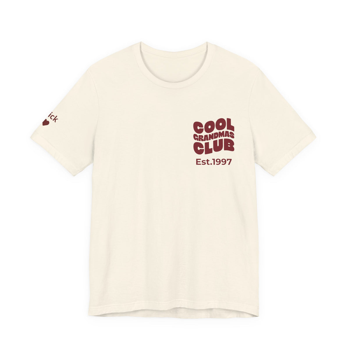T-Shirt Cool Grandmas Club and Grandchildren's Names on Sleeve