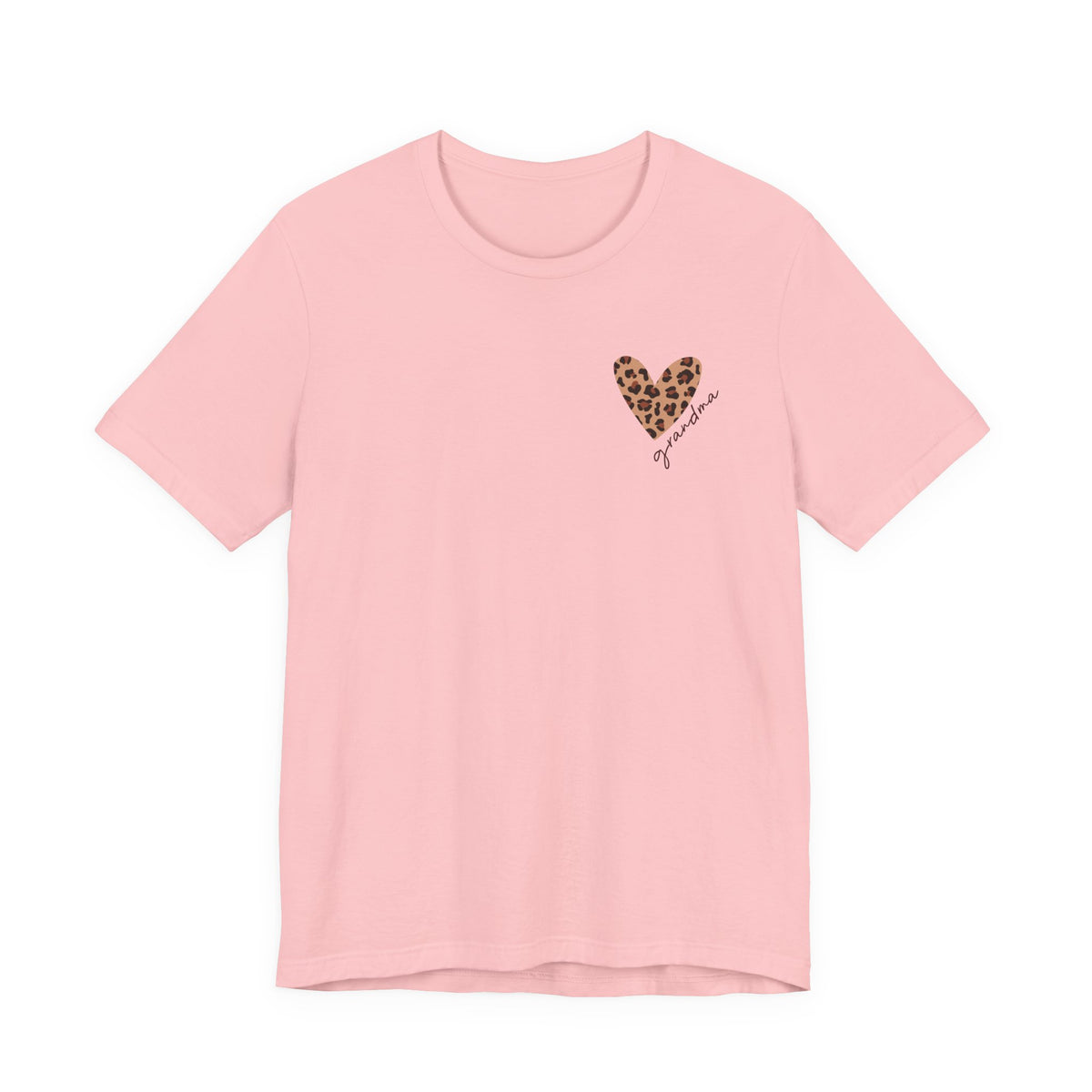 Leopard Heart Grandma T-Shirt Personalized