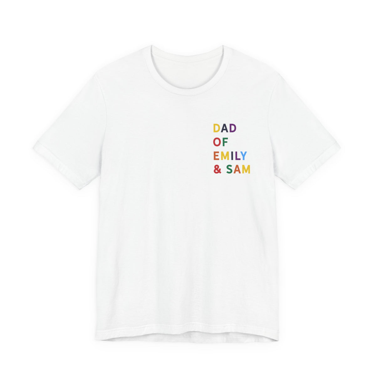 T-Shirt Dad of multicolored name daddy