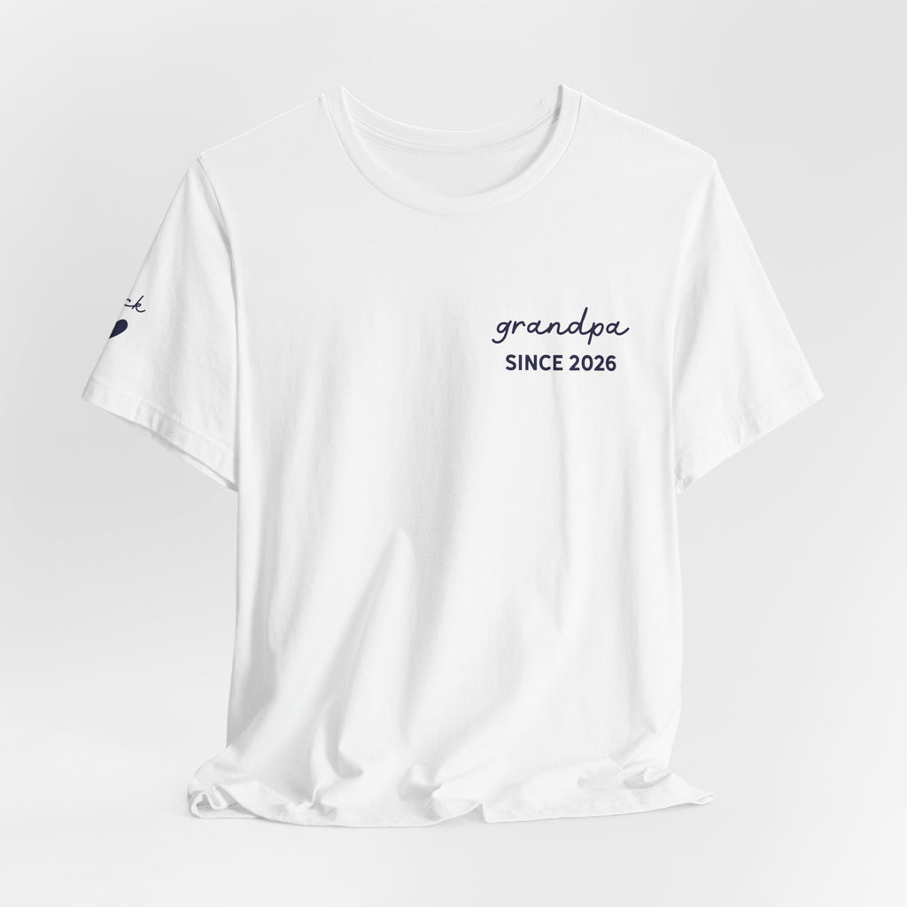 Personalized Grandpa Since T-Shirt Printed with Names