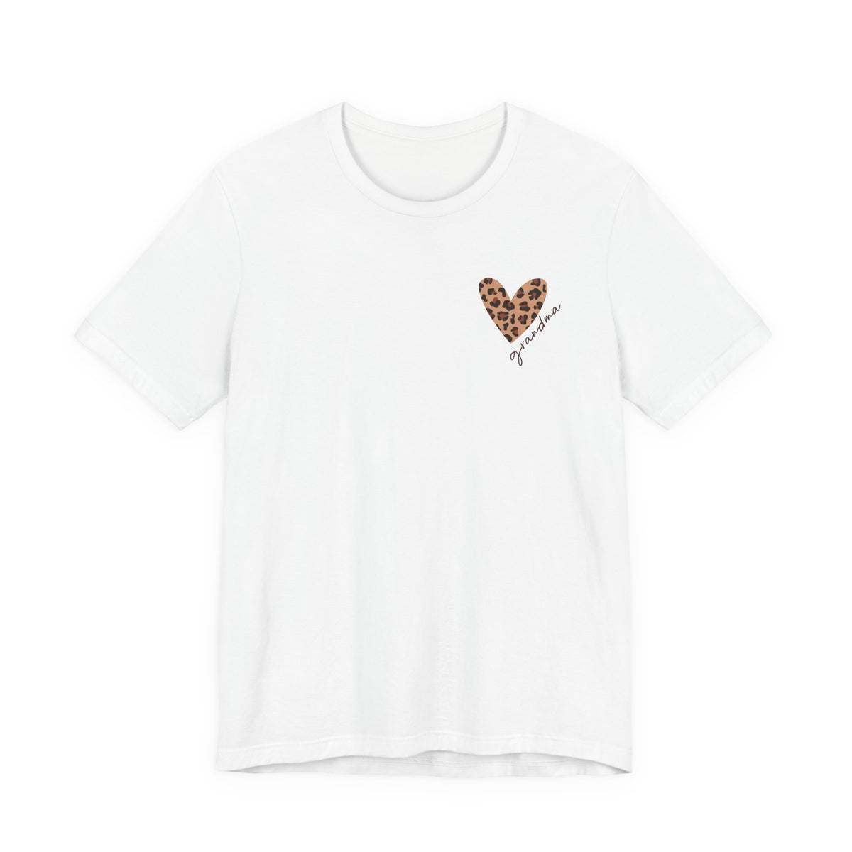 Leopard Heart Grandma T-Shirt Personalized