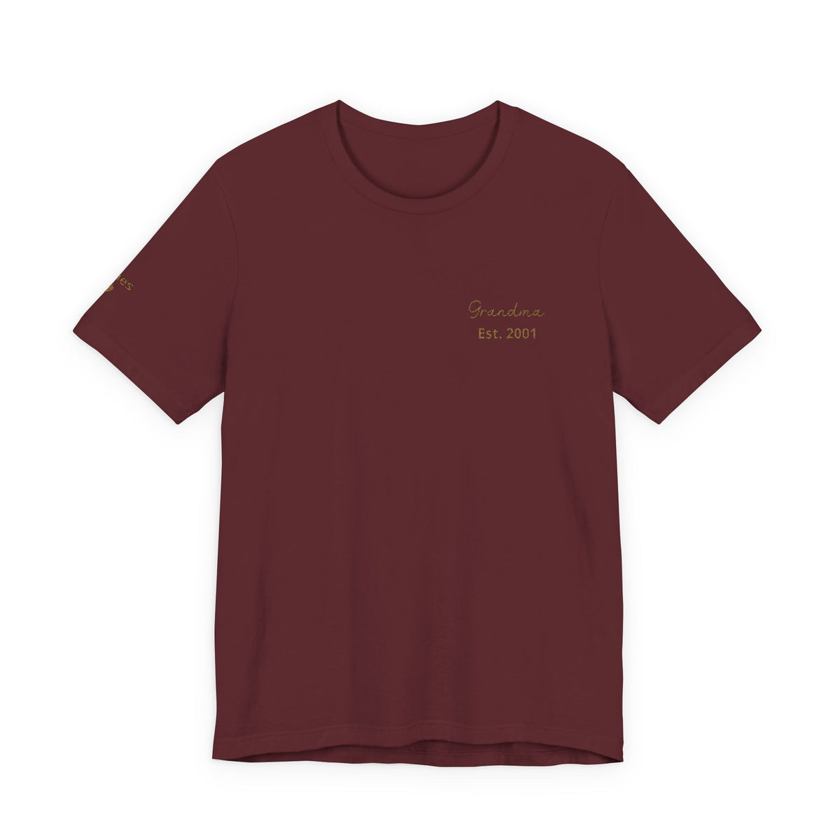 Personalized Grandma Since T-Shirt Embroidered with Names