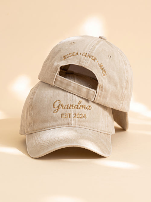 Cap Grandma Since Embroidered Date