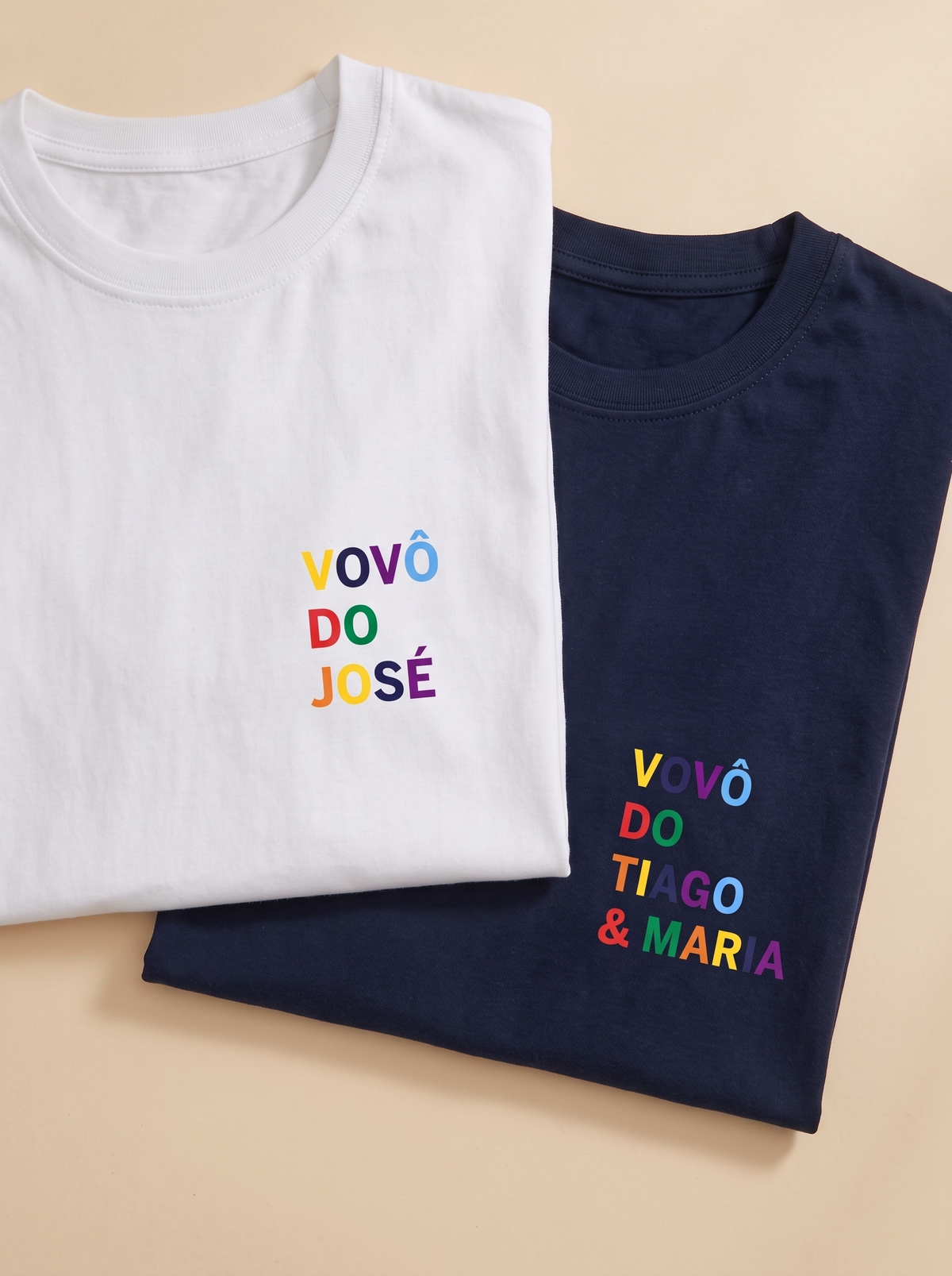 Camiseta Vovô de Nome Multicolorido